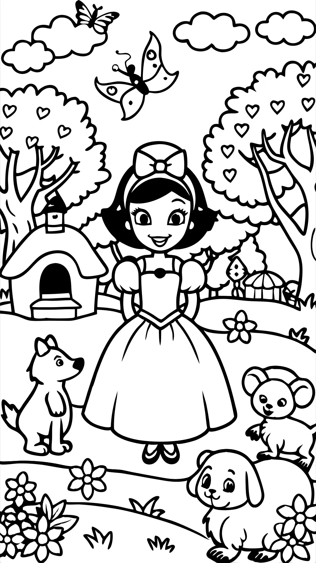 snow white coloring page